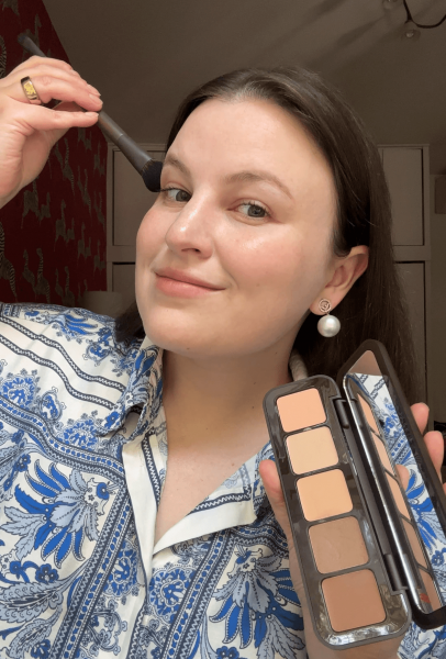 Image may contain Cosmetics Adult Person Makeup Brush Device and Tool