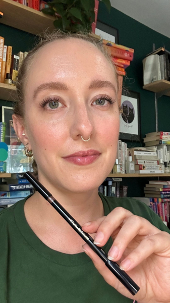 Kara McGrath after applying the Victoria Beckham Satin Kajal Liner